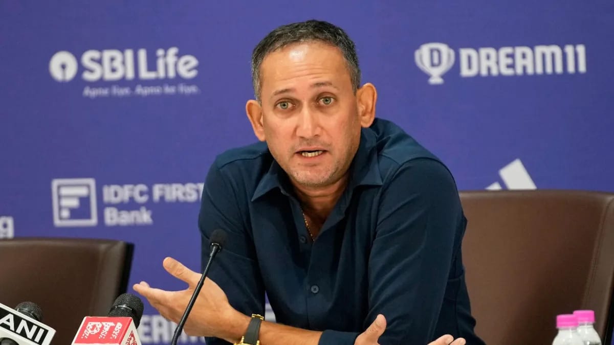 Ajit Agarkar addresses India’s Test plans, warning against a repeat of the New Zealand series and backing Sudharsan at No. 3 with Jadeja as vice-captain.