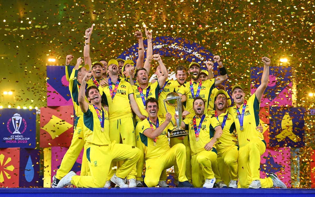Australia's Path To 2027 ODI World Cup: Big Changes Awaits Pat Cummins and Australia team lifting the trophy after the World Cup win in India 2023