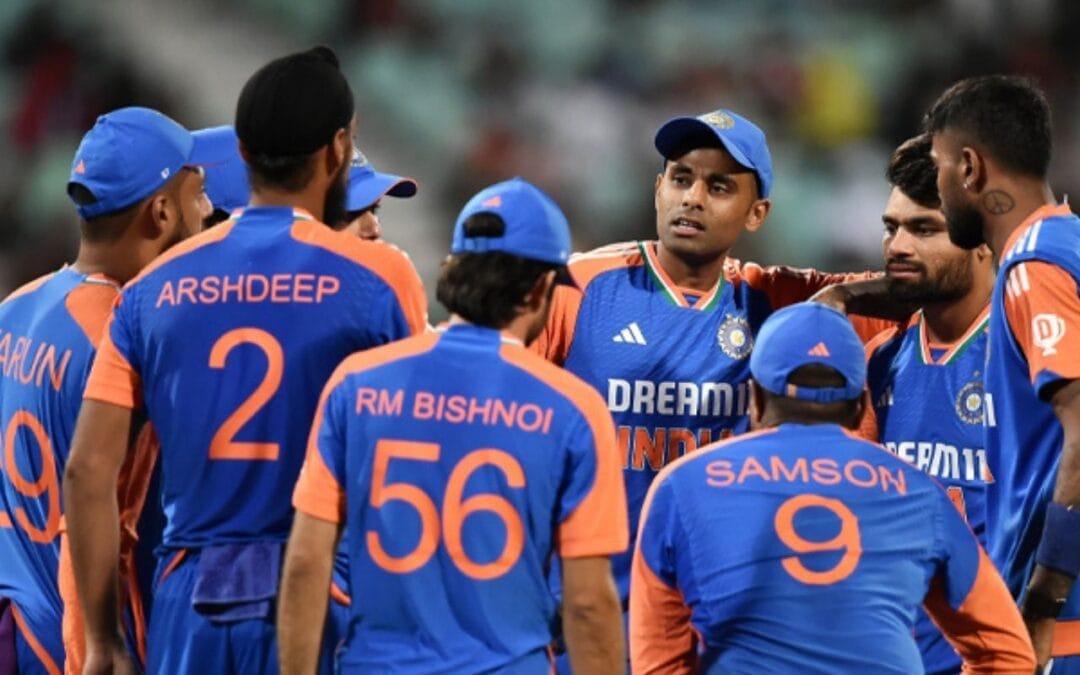 India pick Suryakumar-led, Bumrah-boosted squad for Asia Cup 2025 India's T20 captain Surya Kumar Yadav talking to team in hurdle during a T20 match, Arshdeep Singh,Hardik Pandya and Sanju Samson also featured inthe image.