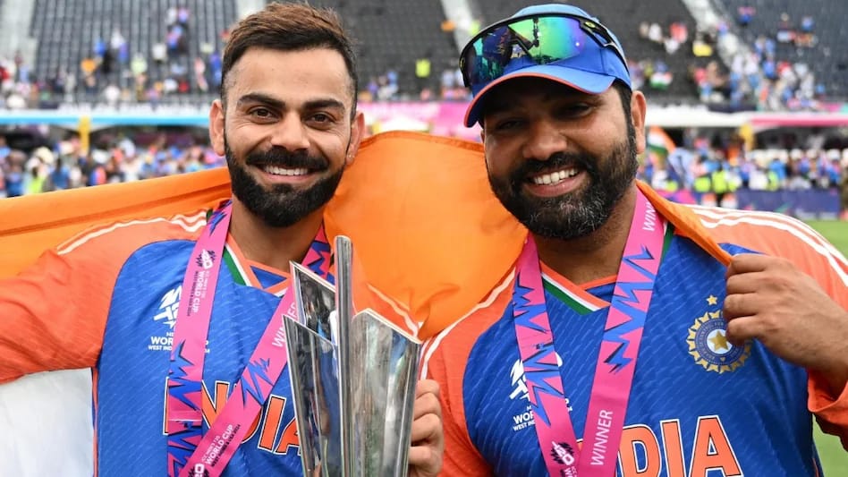BCCI Dismisses Farewell Talk For Virat Kohli And Rohit Sharma Virat Kohli and Rohit Sharma share a photo after winning T20 World Cup