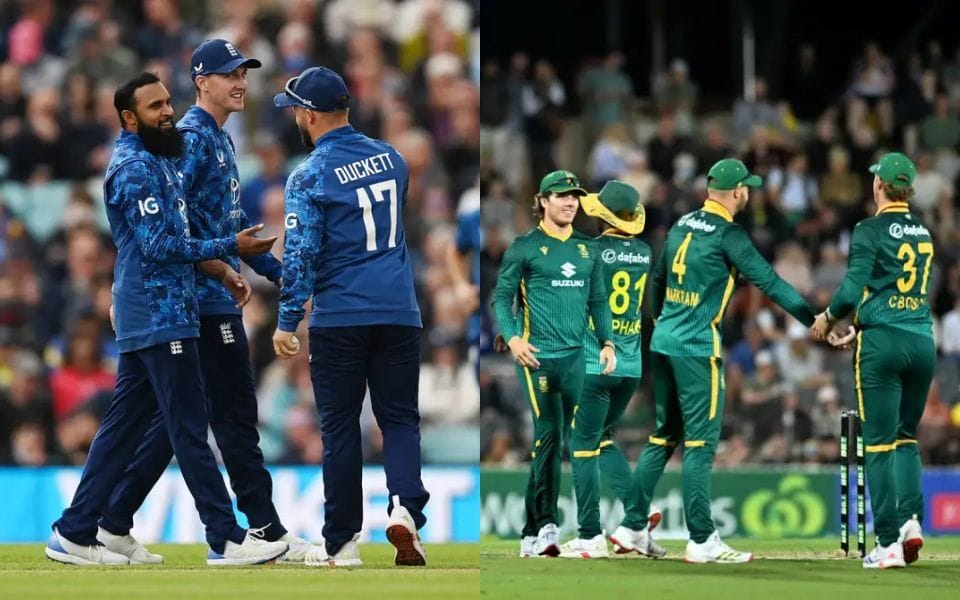 England Vs South Africa 2025: Full Schedule, Squads, Match Timings In IST, Where To Watch In India England and South African Players celebrating on ground after taking wicket.