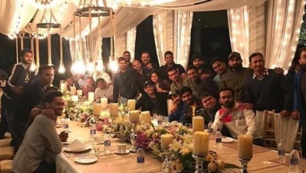 Earlier Image of team India having dinner together, similar visuals expected as head coach plans to host players for open-air dinner at his Delhi residence ahead of second Test against West Indies, though weather threatens cancellation of the team bonding event.
