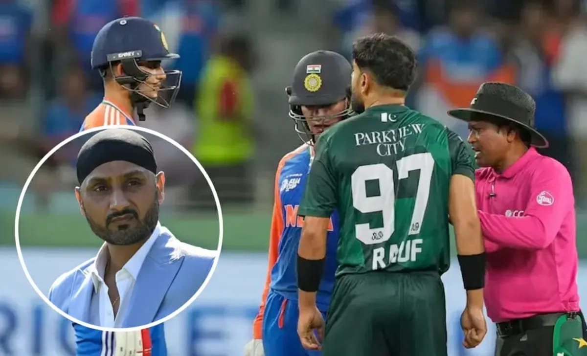 Harbhajan Singh reacts after India’s win, delivering a blunt message to Pakistan’s Haris Rauf and Shaheen Afridi about focusing on performance over on-field theatrics.