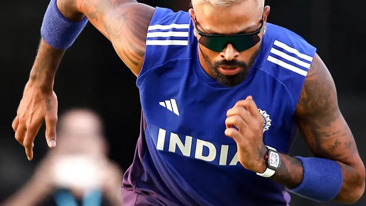 Hardik Pandya’s Richard Mille Steals The Show—And The Headlines Hardik Pandya running during practice session ahead of Asia Cup 2025