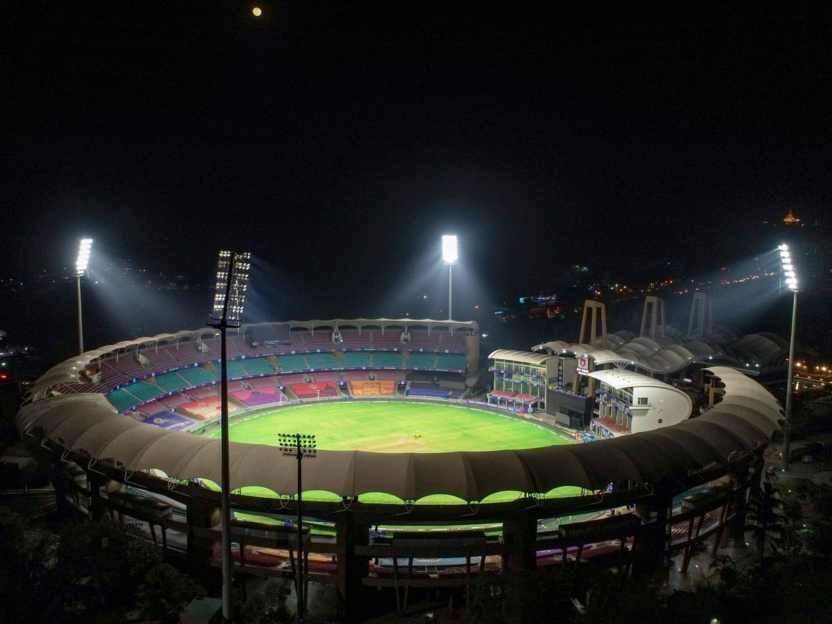 ICC Women’s World Cup 2025: ICC Replaces Bengaluru With This Less Known Venue DY Patil Stadium in Navi Mumbai illuminated during an international cricket match