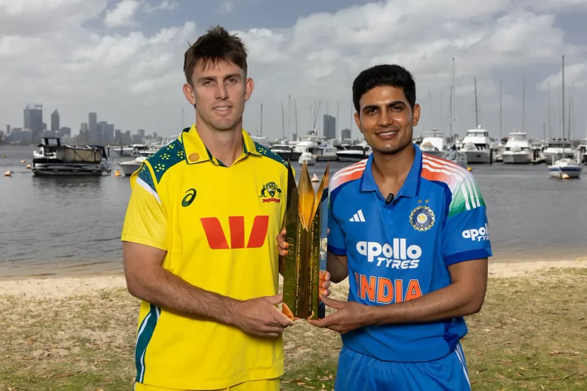 India captain and Australia captain Mitchell Marsh ahead of the five-match T20I series in Australia, starting October 29, 2025.