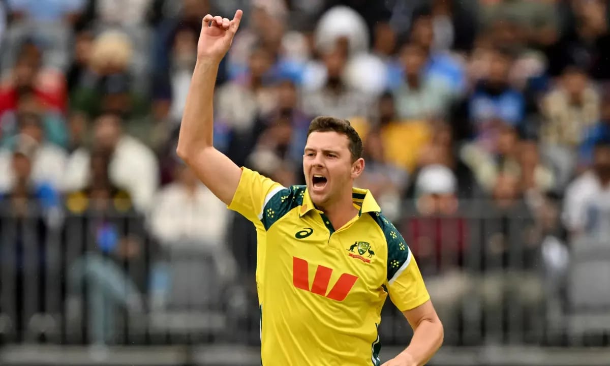 Josh Hazlewood explaining his formula for surviving all three cricket formats through strategic game selection and workload management Royal Challengers Bengaluru podcast 2025