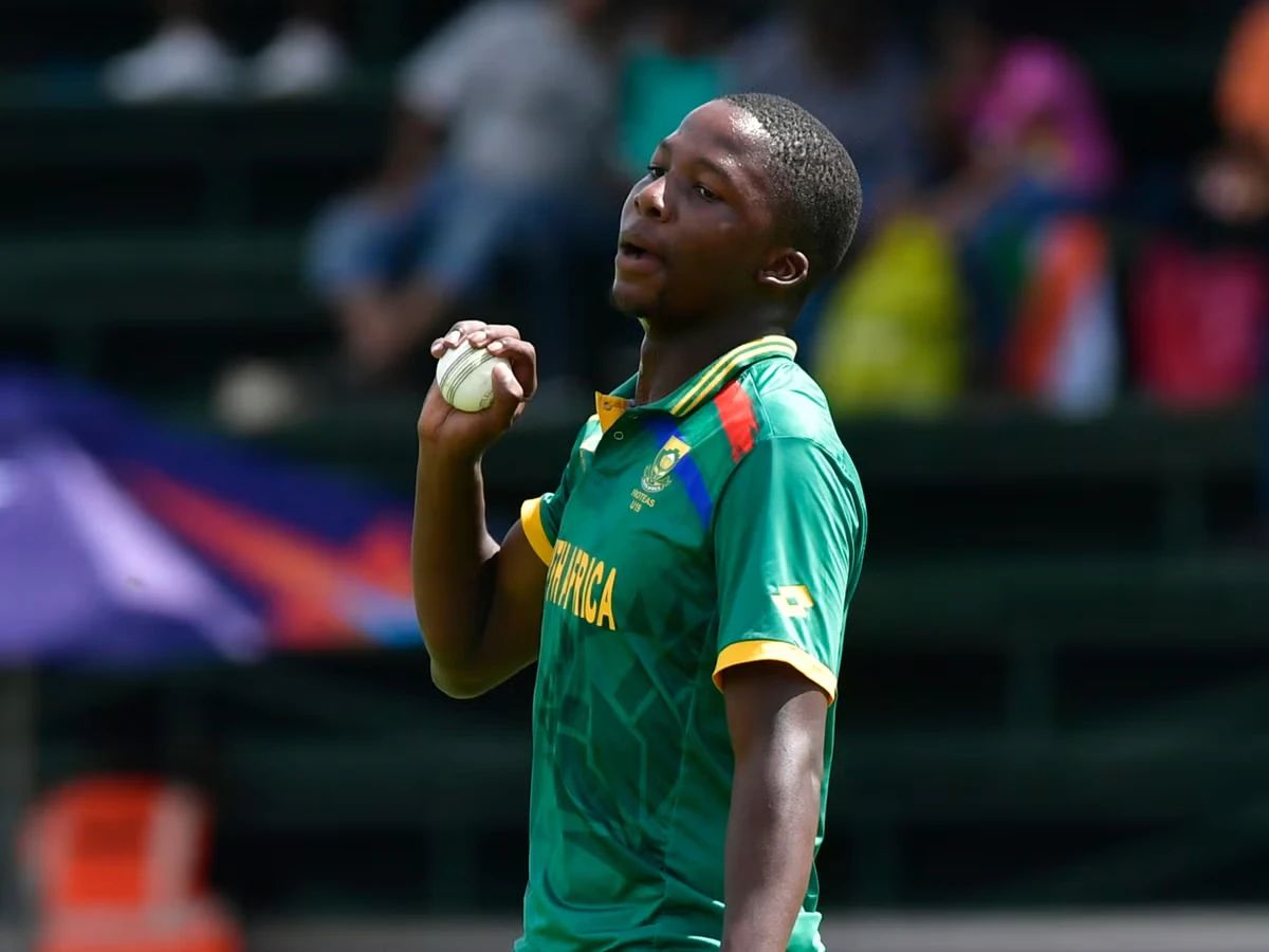 South Africa's 19-year-old fast bowler Kwena Maphaka who has been ruled out of the Namibia T20I on October 11 and entire Pakistan white-ball tour due to Grade 1-2 hamstring strain sustained