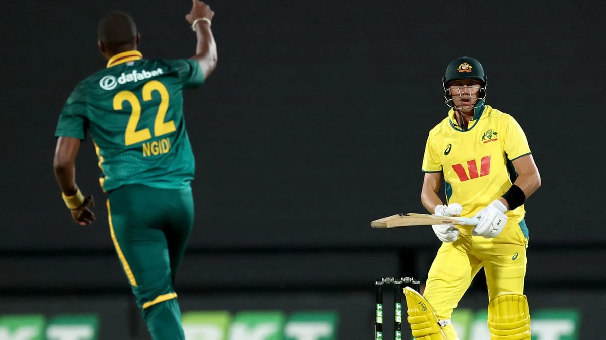 Ngidi Reveals “Outside Off” Plan That Skittled Labuschagne, Sealed ODI Series Lungi Ngidi pumps his fist after removing Marnus Labuschagne in Mackay