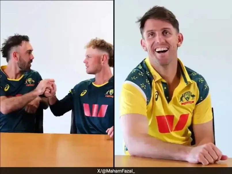 Australian captain Mitchell Marsh at a press conference addressing questions about the controversial promotional video that mocked India's handshake snub with Pakistan during Asia Cup 2025.