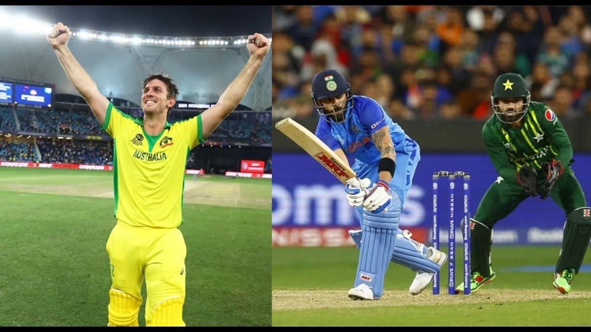 Australian captain Mitchell Marsh smiling in a match, as he made cheeky comments about Virat Kohli and Rohit Sharma ahead of the India vs Australia ODI series in Perth.