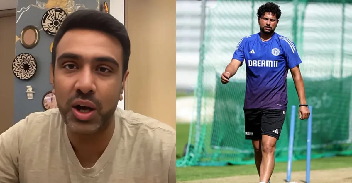 Ravichandran Ashwin expressing frustration over India’s team selection for the 1st ODI against Australia, criticizing the decision to drop Kuldeep Yadav despite playing three all-rounders.