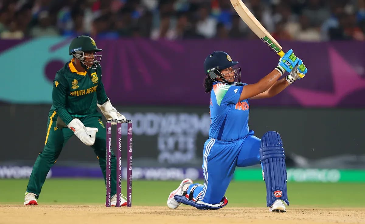 Richa Ghosh Creates History: First-Ever 80+ Score at No. 8 in ODI World Cup Richa Ghosh celebrating during her historic 94 off 77 balls against South Africa in Women's World Cup 2025 at Visakhapatnam, becoming first player to score 80+ at No. 8 or below in ODI World Cup history.
