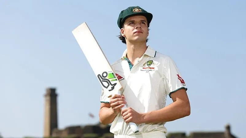 Sam Konstas focuses on inner circle support ahead of Ashes opener race Sam Konstas with bat in hand
