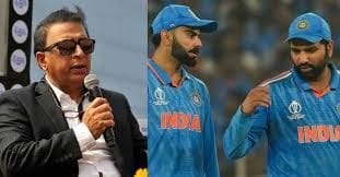  Sunil Gavaskar expressing doubts about Virat Kohli and Rohit Sharma's 2027 World Cup chances due to limited ODI exposure and age factors.