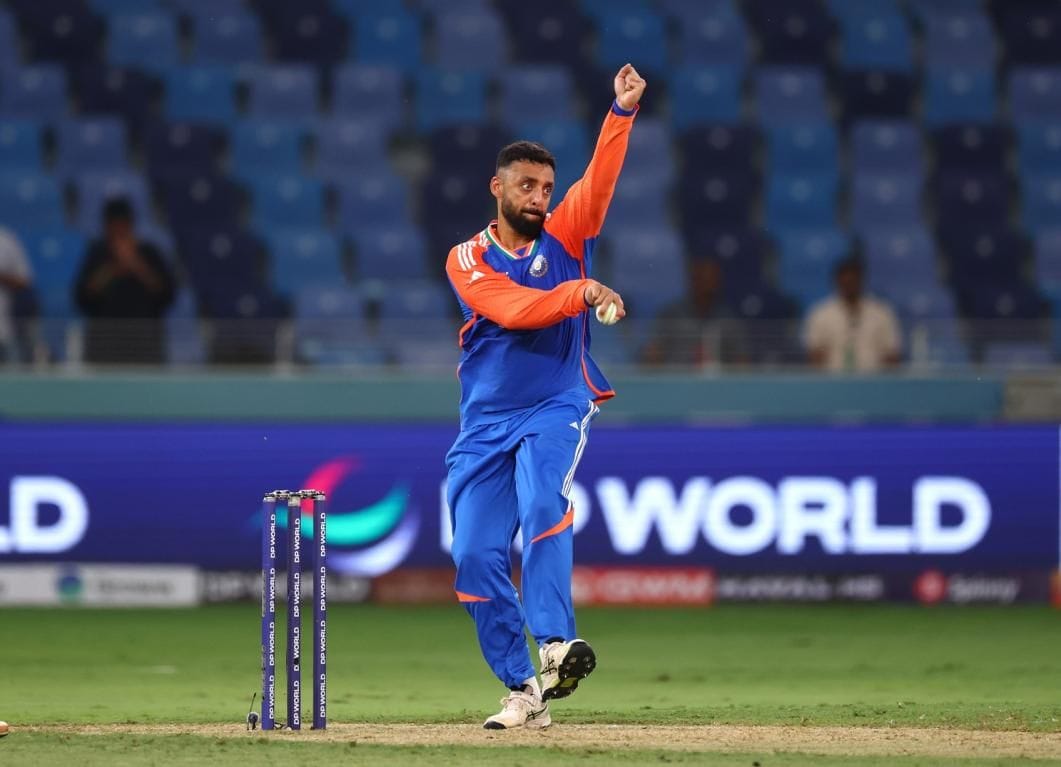 Varun Chakravarthy is World No. 1 T20I bowler; big gains for Kuldeep, Axar and Abhishek Varun Chakravarthy bowling in a match during Asia Cup.