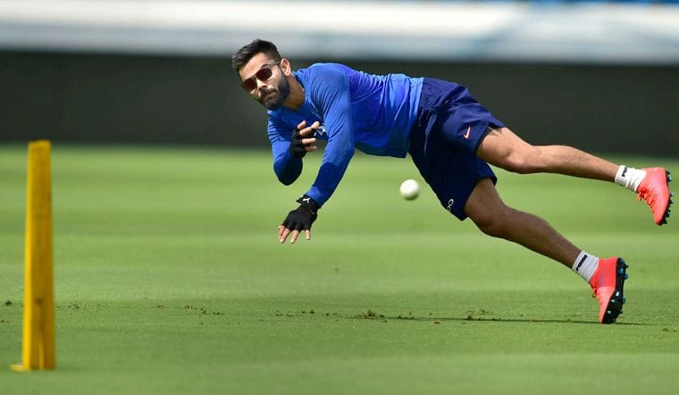 “If Someone Can Test There, Let Them”: Former Cricketer’s Fires Up On Virat Kohli Fitness Row Virat Kohli during a practice session, seen in air throwing the ball.