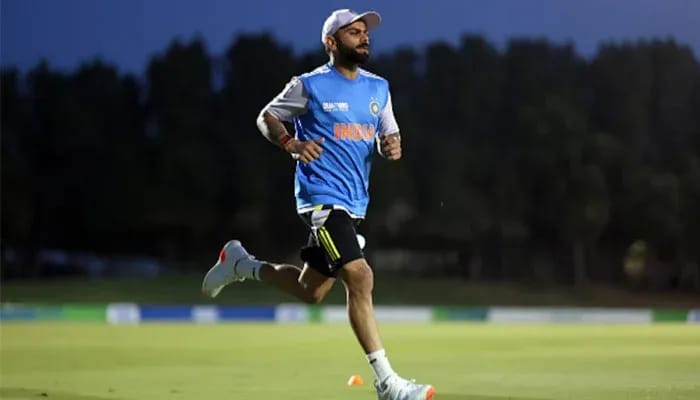 Virat Kohli during training as BCCI chief selector Ajit Agarkar addresses controversy over his London fitness test, confirming he met all required fitness norms.