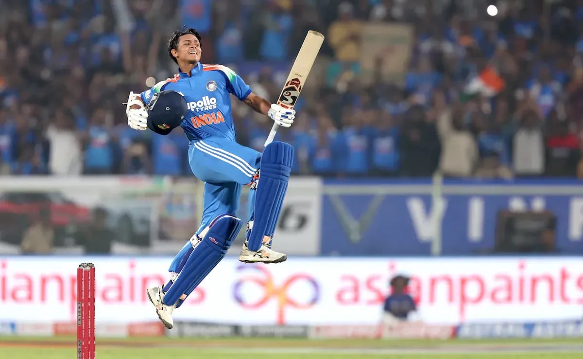 Yashasvi Jaiswal celebrates maiden ODI century during India's nine-wicket series-clinching win vs South Africa 3rd ODI Visakhapatnam