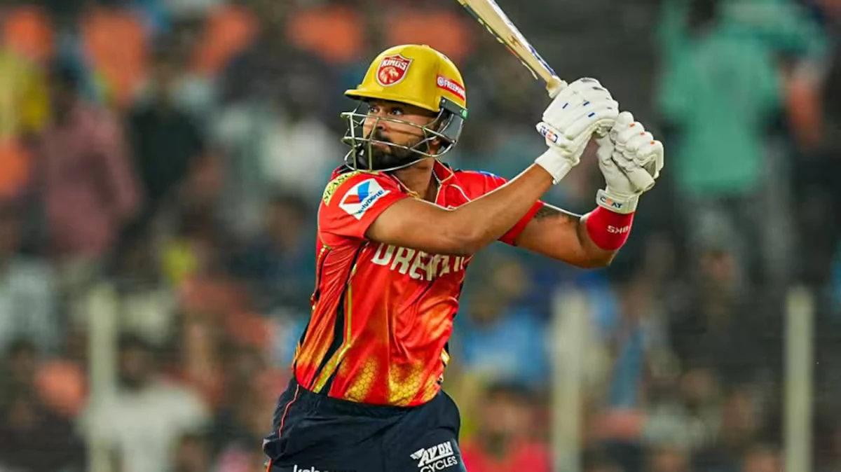 Shreyas Iyer celebrates after hitting 69 not out off 33 balls as captain to guide Punjab Kings to a six-wicket win over SRH in IPL 2026 Match 17 at Mullanpur